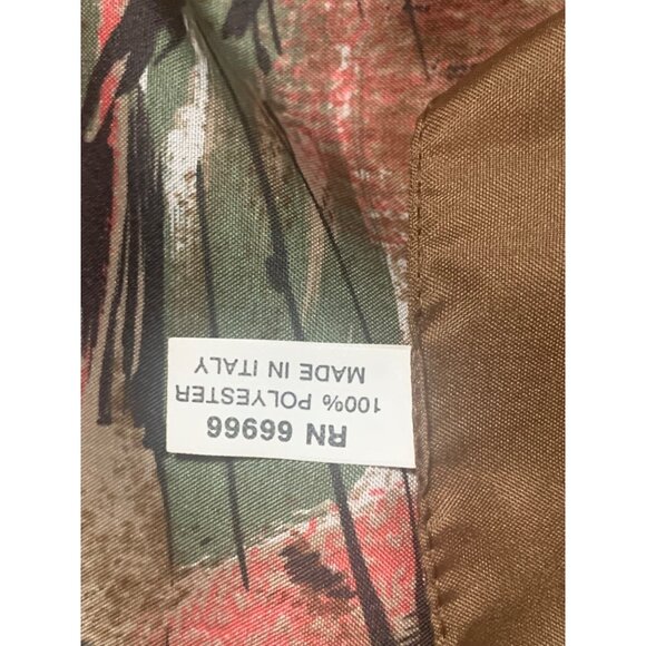 Vintage Abstract Floral Scarf Wall Art Polyester Made In Italy 35 x 35 Inches - Picture 3 of 9